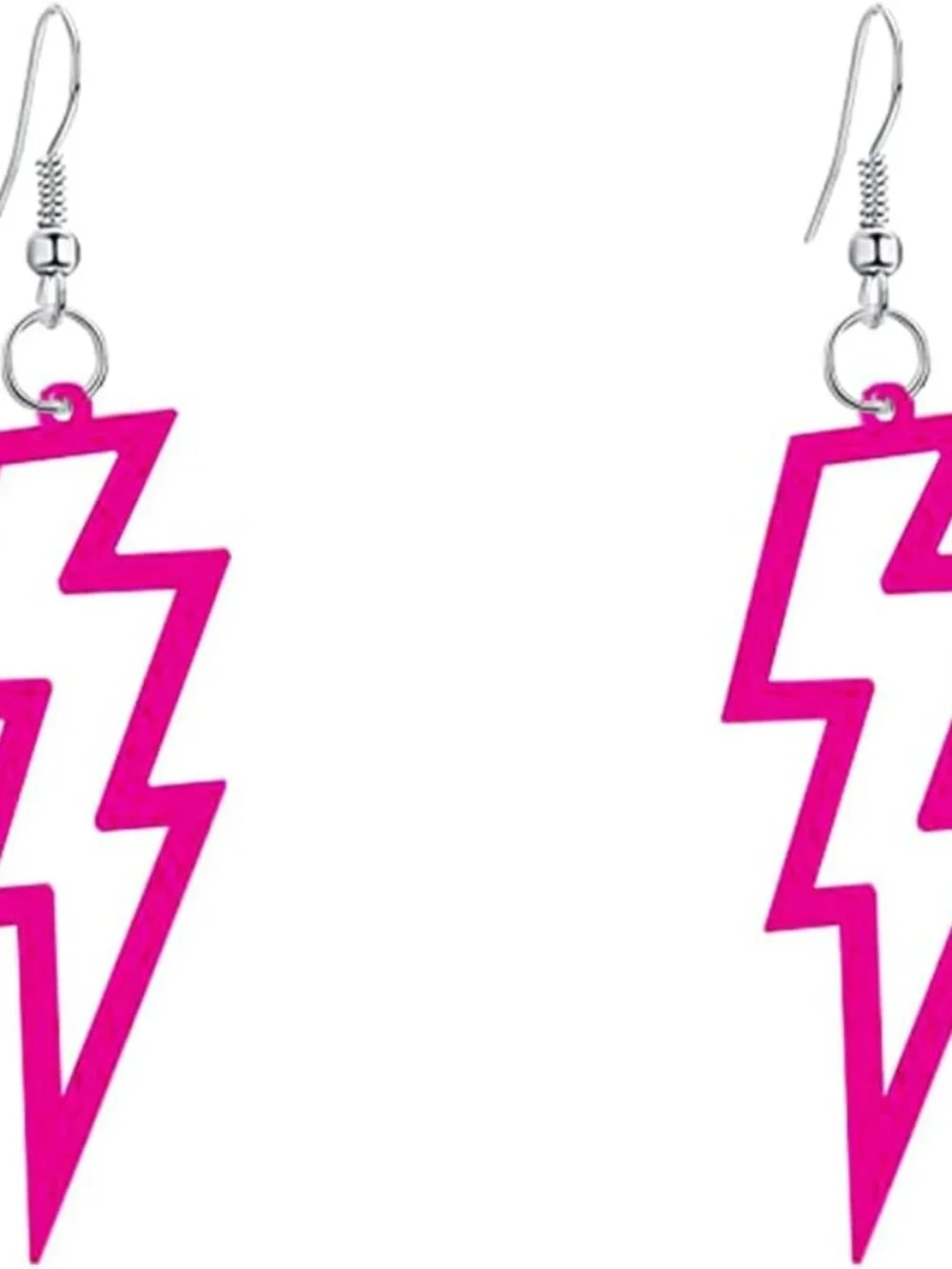 80s Neon Earrings Halloween Lightning Earrings Retro Acrylic Drop Dangle for Wom